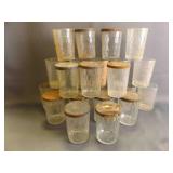 24 American Quality Snuff Glass Jars