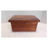 Handmade Wood Storage Chest w/Closing Lid