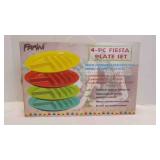 Factory Sealed Parini 4-PC Fiesta Taco Plate Set
