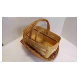 3 Rustic Distinct Woven Wicker Baskets 2 Open-