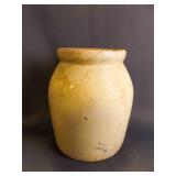Vintage Yellow Ware Primitive Churning Crock