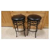 2 Round Swivel Top Bar Stools - 30" - Seats