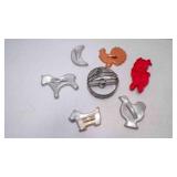 Vintage Metal Animal Shaped Cookie Cutters & OLD
