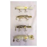 4 Vintage "Heddon" Deep Diving Crankbait Lures