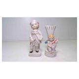 Vintage Japan Porcelain Cherub Bud Vase & Little
