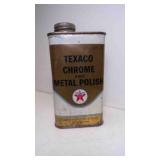 Vintage 8 Oz Texaco Chrome & Metal Polish