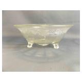 Pressed Glass Footed Serving Bowl