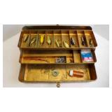Vintage "My Buddy" Metal Tackle Box w/Lures