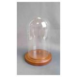 Glass Display Dome w/Wood Base