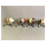 4 Vintage Spincast Fishing Reels - Zebco Models