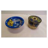 Japanese Majolica Maruhon Ware Biscuit Jar