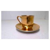 Vintage Gold Metallic Glaze Demitasse Cup &