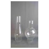 2 Clear Glass Chimneys