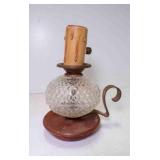 Vintage Table Lamp Clear Hobnail Knobby Glass Body