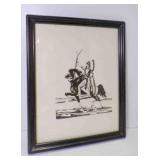 Vintage Framed Print Native American Apache