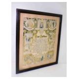 Vintage Framed Lithograph Print The Lord