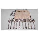 Silver Plate Spoons - Fabric Protect Roll