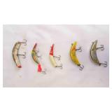 5 Vintage Banana-Shaped Lures