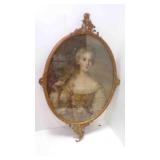 Vintage Framed Cameo Creation Oval Portrait Print