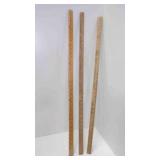 3 Vintage Wood Yard Sticks - 2 w/Advertising