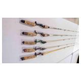 5 Fishing Poles No Reels