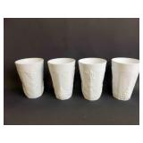 4 Vintage Indiana Glass Colony Harvest Tumblers
