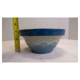 Vintage Blue & White Salt-Glazed Mixing Bowl