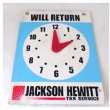 Jackson Hewitt Tax Service "Will Return" Clock