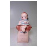 Vintage Ceramic Baby Planter Baby in High Chair