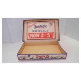 Vintage Santa Fe Brand Pencils Countertop Display