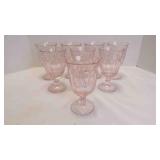 8 Noritake "Provincial Pink" Colored Goblets