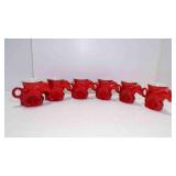 6 1976 Frankoma Pottery Democrat Donkey Red