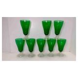 8 Vintage Anchor Hocking Forest Green "Burple"