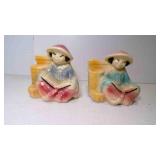 2 Vintage Shawnee Pottery #574 Japanese Girl