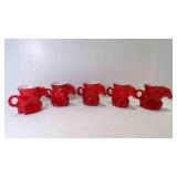 5 1976 Frankoma Pottery Democrat Donkey Red