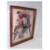 Vintage Framed Pheasant Print - 11" X 14"