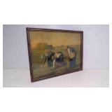 Vintage Framed Print "The Gleaners" - 13X10