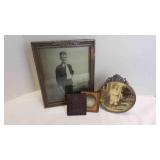 3 Vintage Photo Frames w/Original Photos