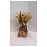 Vintage Royal Copley Deer & Fawn Porcelain Planter
