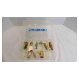 Vintage "Shimano" Tackle Box Filled w/Lures, Hooks