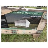 25ï¿½ x 12ï¿½ Metal Livestock Shed in crate