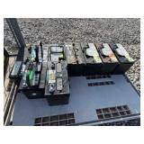 Pallet of old batteries