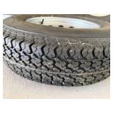 New 5-lug ST 205/75D14 trailer tire & wheel