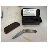 LONE WOLF KNIFE, PAUL BLACK LIP PEARL KNIFE