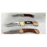 3- SCHRADE FOLDING KNIVES