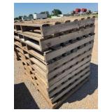 10- WOOD PALLETS, 52"X42"