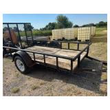 SINGLE AXLE TRAILER, FOLD DOWN RAMPS