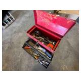 TOOL BOX 16"X7" W/ SOME TOOLS