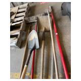 SHOVELS, HOE, BROOM