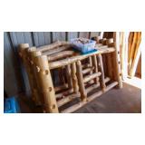 LOG FURNITURE POSSIBLY A BED